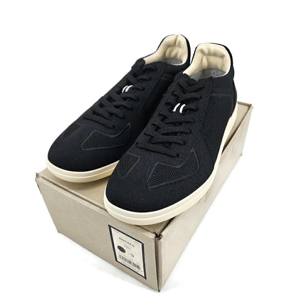 New Rothy's RS01 Black Sneaker Mens 9 Lace Up Rothys Shoes